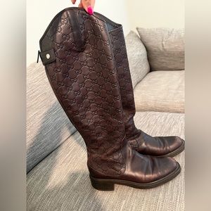 GUCCI RIDING BOOTS FALL BOOTS KNEE HIGH BOOTS